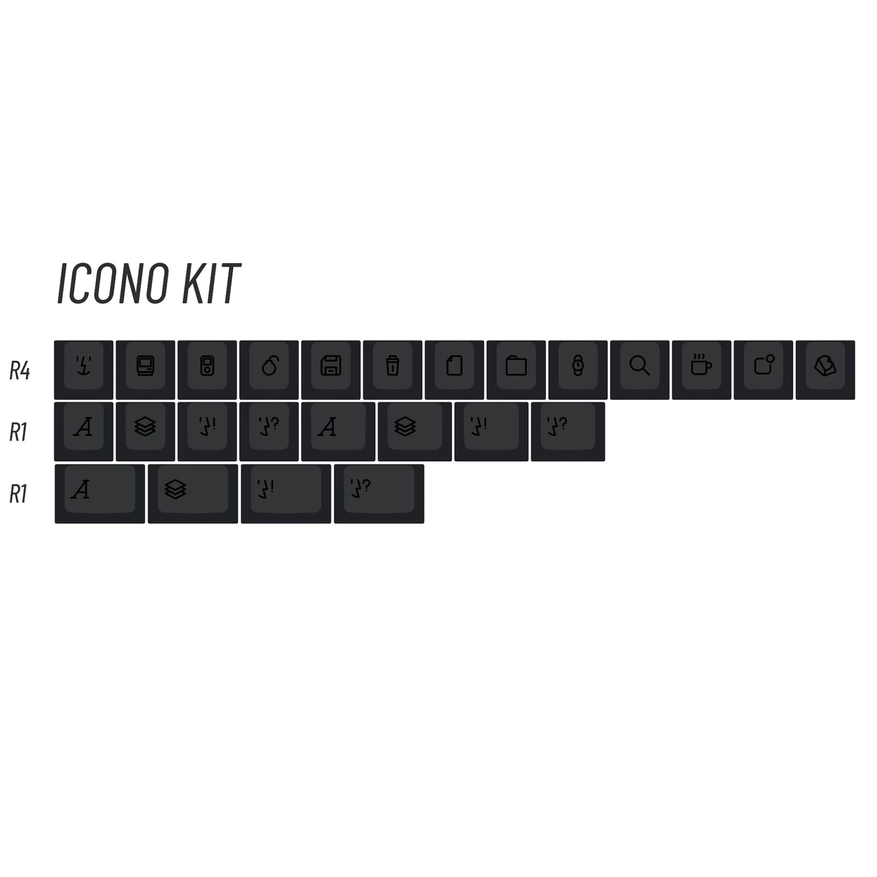 KBDFANS × BIIP Extended-2048 Stealth Electro-Capacitive Keycaps ICONO KIT