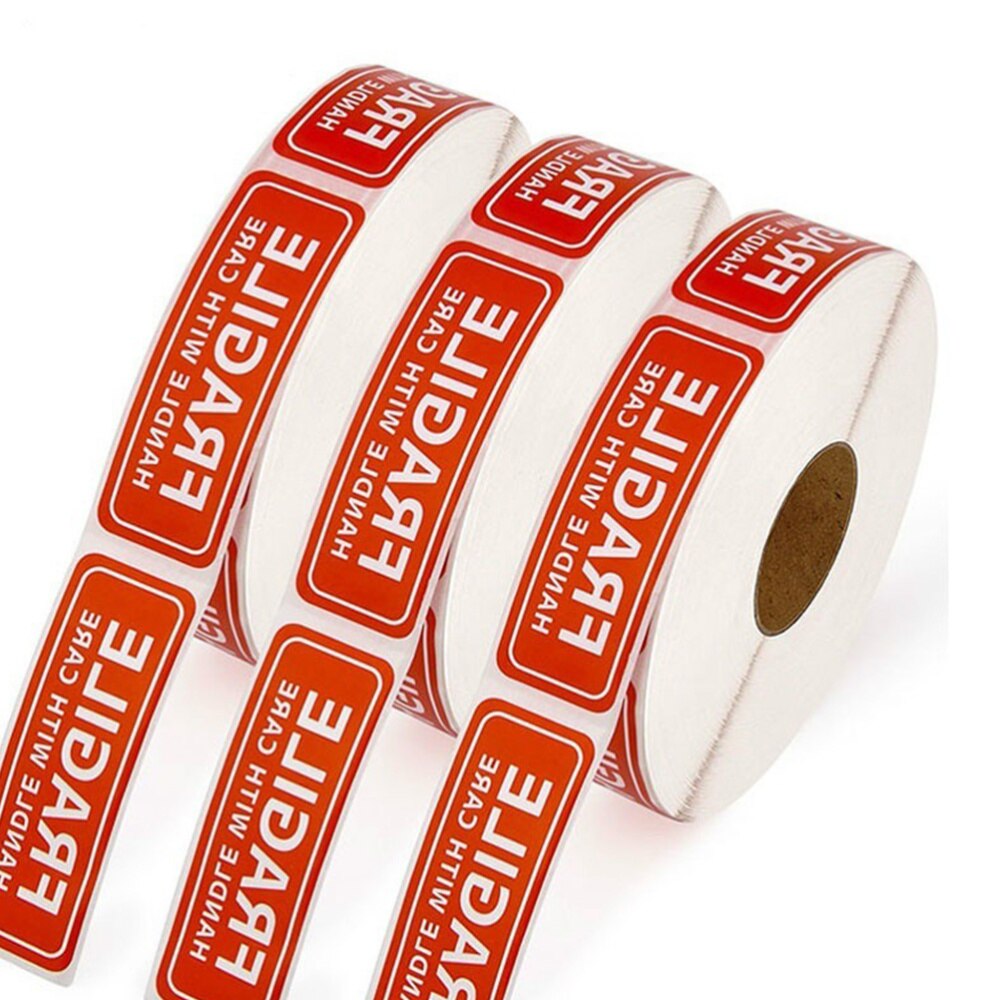 500pcs Fragile Stickers Handle with Care Warning Packing Label Stickers