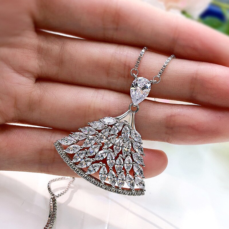Oevas 100% 925 sterling silber voll-hochkohlenstoff-diamant-sektor-rock-anhänger-halskette für damen funkelnder hochzeitsschmuck