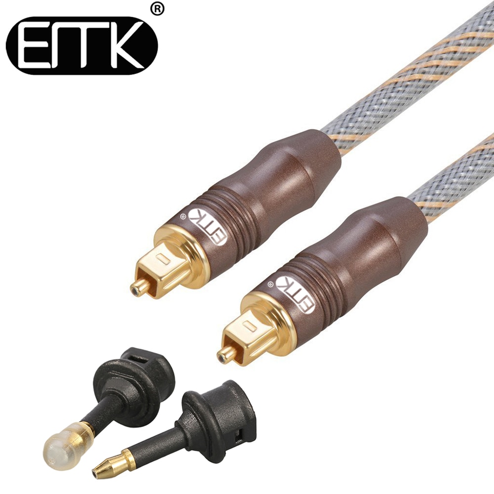 EMK 2 m/6.6ft Optische TV Kabel Digitale Audio Lijn met 3.5mm Mini Toslink Adapter voor Macbook, soundbar, TV box