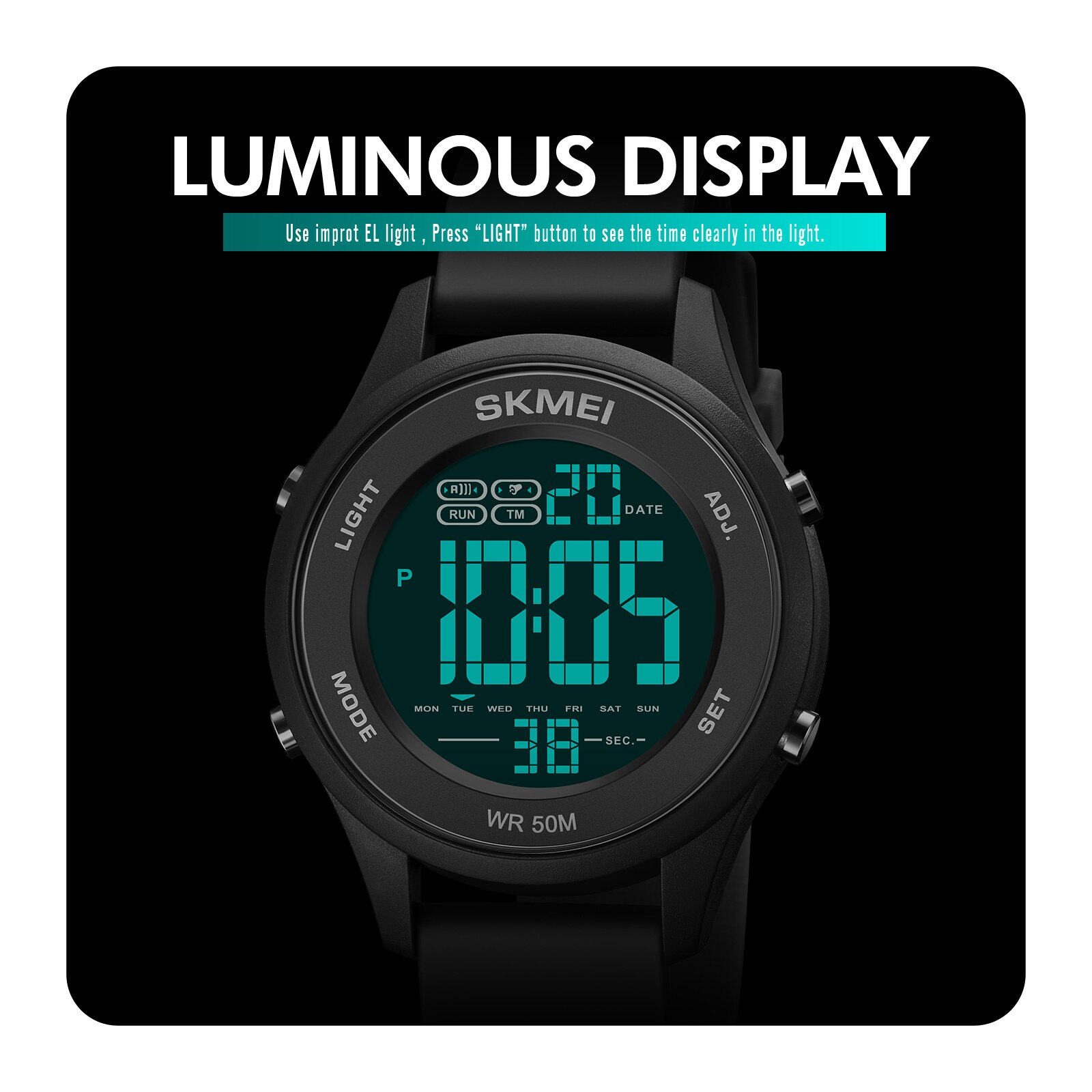 SKMEI LED Licht Digital Kinder Sport Uhren Stoppuhr Kalender 50M Wasserdichte Kinder Armbanduhren Für Jungen Mädchen Wecker