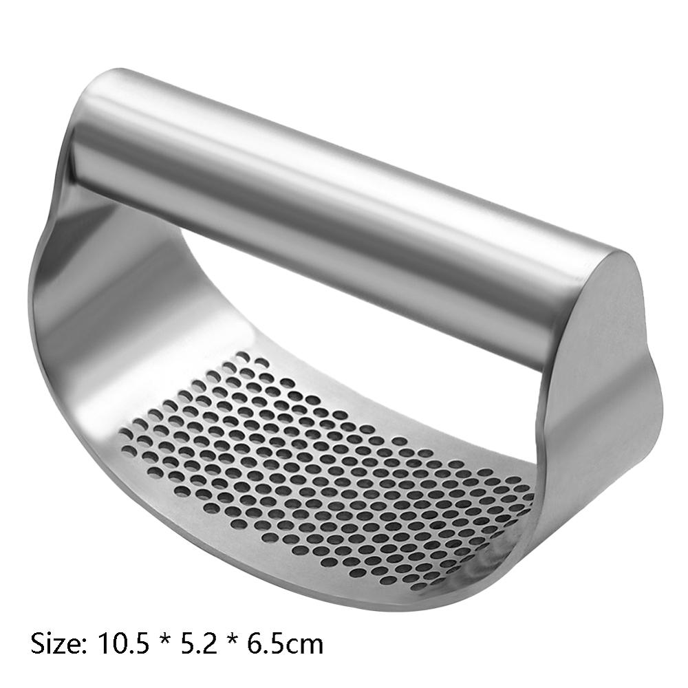 Multi-functie Handmatig Knoflook Presser Gebogen Knoflook Slijpen Slicer Chopper Rvs Knoflook Persen Koken Gadgets Tool: B