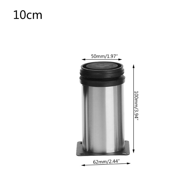 Stainless Steel Adjustable Table Support Feet For Furniture Cabinet Sofa Chairs: -10cm