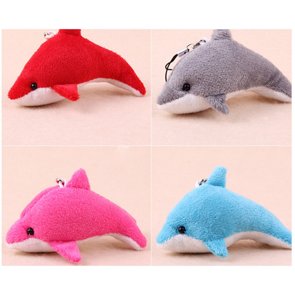 6Cm Kawaii Mini Dolphin Gevulde Hanger Speelgoed Pop Huwelijkscadeau Boeket Decor Pluche Telefoon Bandjes