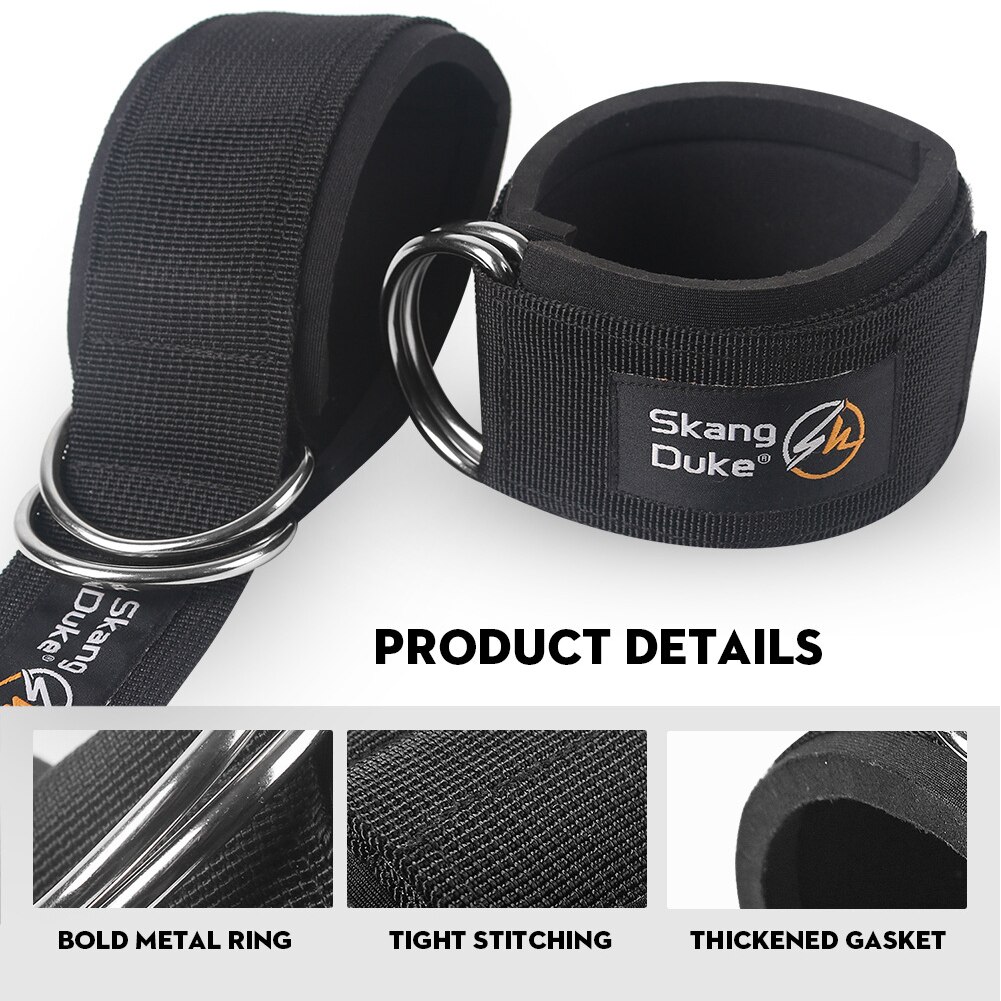 2 Stuks Sport Enkelbandjes Fitness Enkel Ondersteuning Gewatteerde D-Ring Enkelboeien Voor Gym Workouts Kabel Machines Been oefeningen