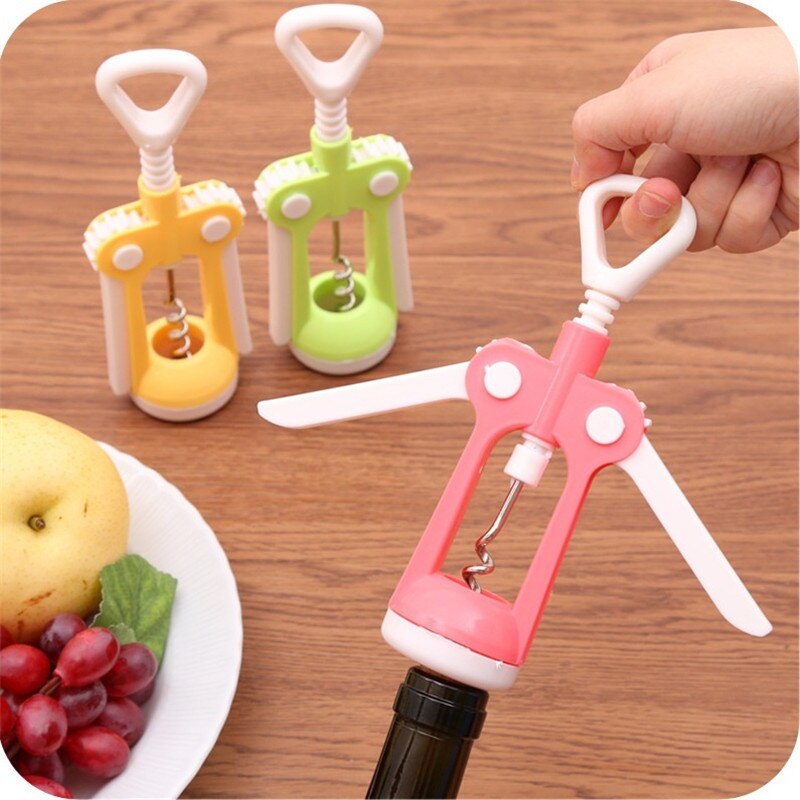 1 pc Leuke Wijn Flesopener Wijnfles Corkscrew Bier Cap Opener Draagbare Praktische Flesopener Thuis Keuken Bar Gereedschap