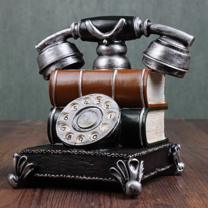Nostalgische Creativiteit Europese Stijl Zakka Telefoon Model Antieke Desktop Ornament Ambacht Woondecoratie Beeldjes Specifieke