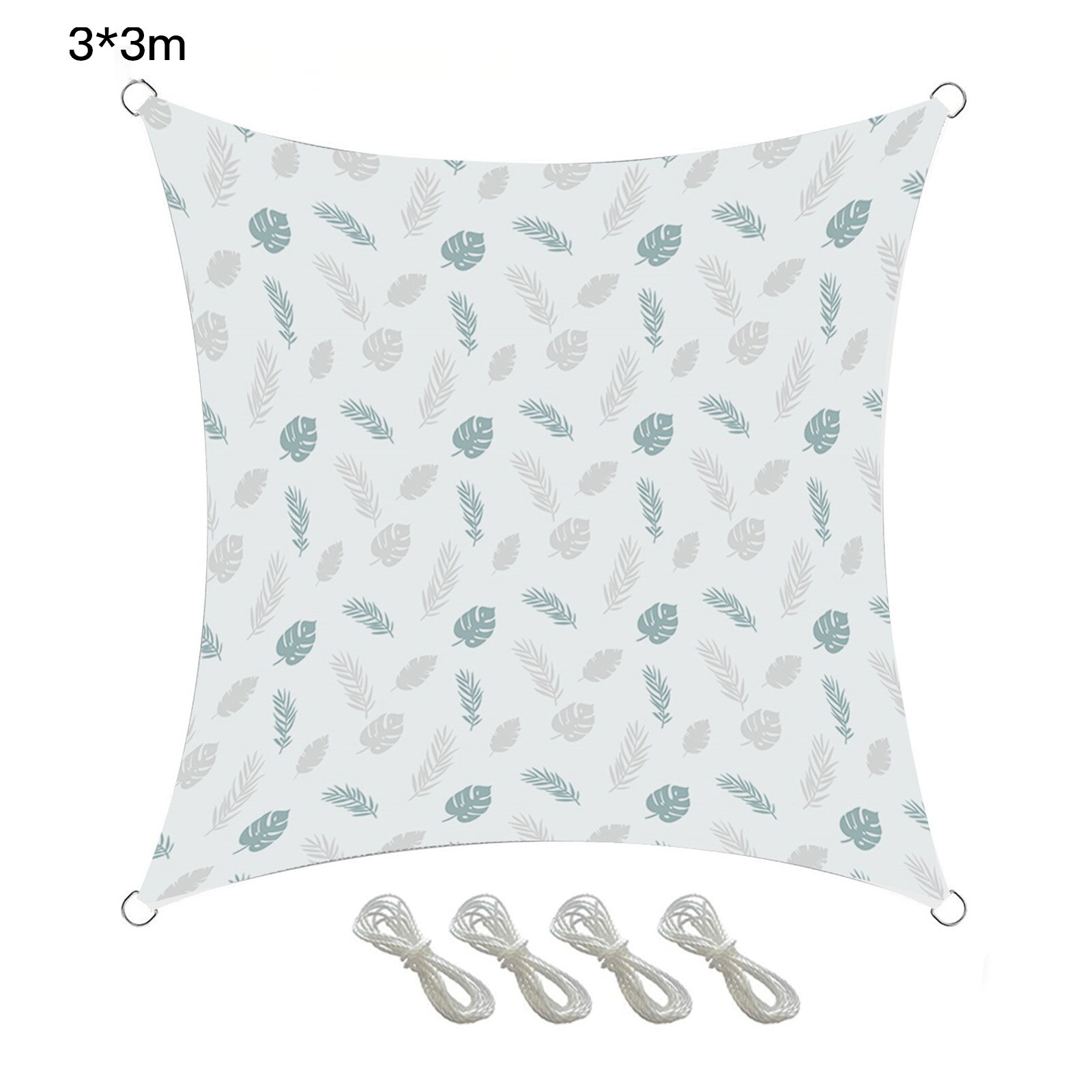 Rainproof Canopy 98% UV Set Shading Rate Of 90% Garden 2*2 M Printing Outdoor Sun Protection Square Courtyard Shade Sail Awning: White 3 x 3m