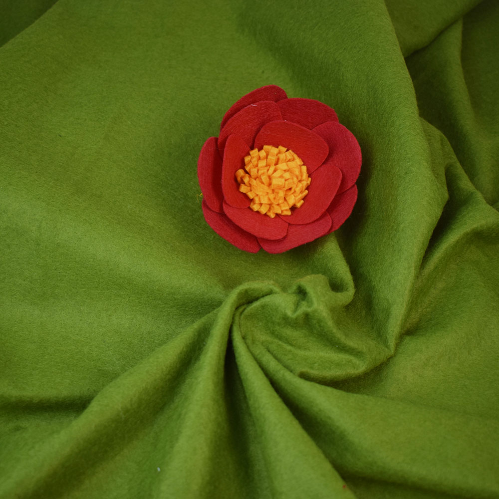 90 x 91cm 1.4mm tykkelse grøn blødt filt stof non-woven nåle vilt håndlavede manualidades diy feutrine filt blomster