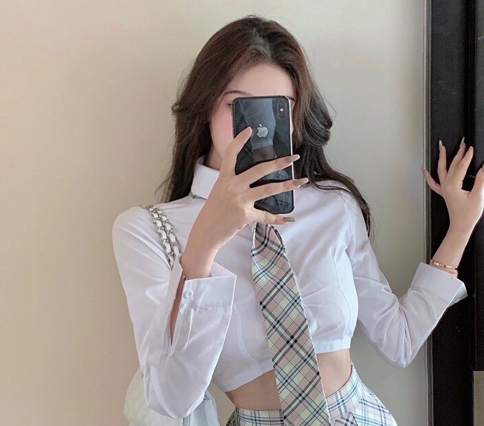 2022 japanese korean style girl jk uniform pure desire school uniform ol two-piece set coaplay pack hip skirt party clothing: color1 shirt and tie / S