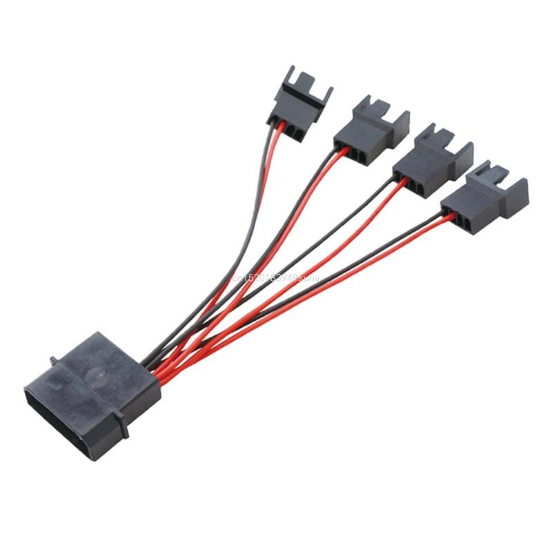 IDE 4Stift Stecker Molex auf kleine 4Stift Buchse Y Splitter Adapter Diskettenlaufwerk Netzteil Kabel Konverter für Gehäuselüfter: Orange