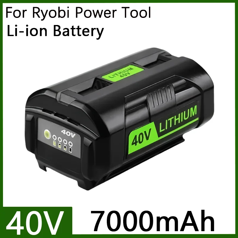 For Ryobi 7Ah 40V Li-ion Rechargeable Battery For Ryobi RY40502 RY40200 40V OP4050 OP4026 OP40401 Cordless Power Tools Battery