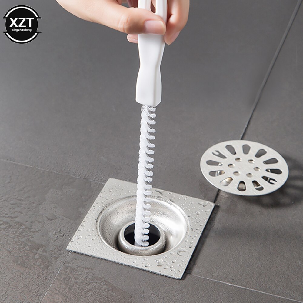 Cepillo de dragado de tuberías para baño, limpiador de drenaje Flexible, herramienta removedora de agujeros, tapón de zueco,