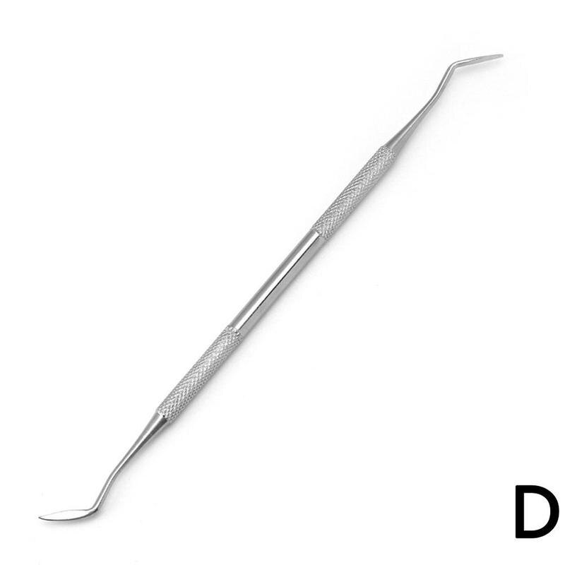 Ferramentas de aço inoxidável dentista dental espelho cabeça dupla sonda dental conjunto ferramenta limpeza do dente conjunto cuidados: D