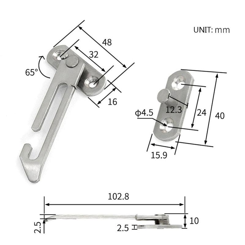 Edelstahl FlüGel Fenster Stopper Aluminium Wind Fenster Belüftung sperren Klammer Schiebe Zubehör J6E4