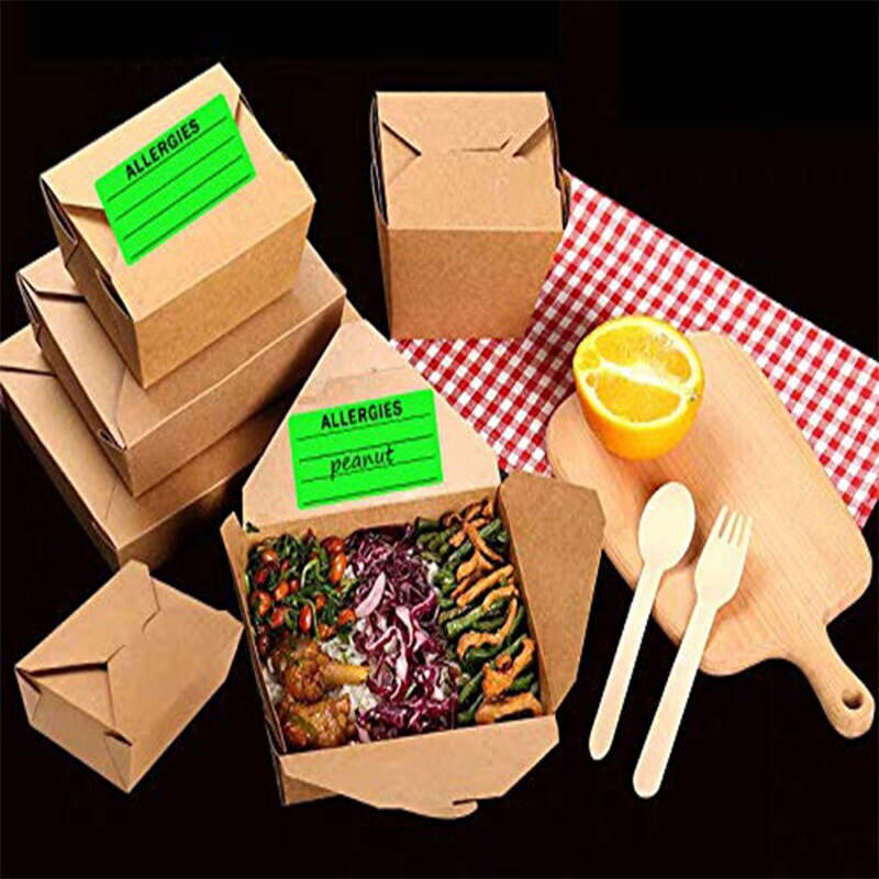 Allergy Sticker Fluorescent Green 300 Allergy Sticker