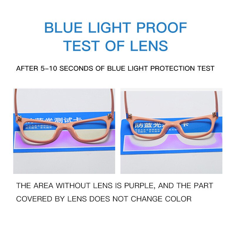 Firkantede anti blåt lys blokerende briller børn pige ultralette  tr90 fleksible computer optiske briller ramme børn briller  uv400