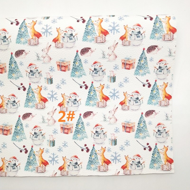 1PC 21X29CM Kerst Faux Leer Stof, Synthetisch Leer Stof Lakens, PU Leer Voor Maken Bows LEOsyntheticoDIY T330A: 2
