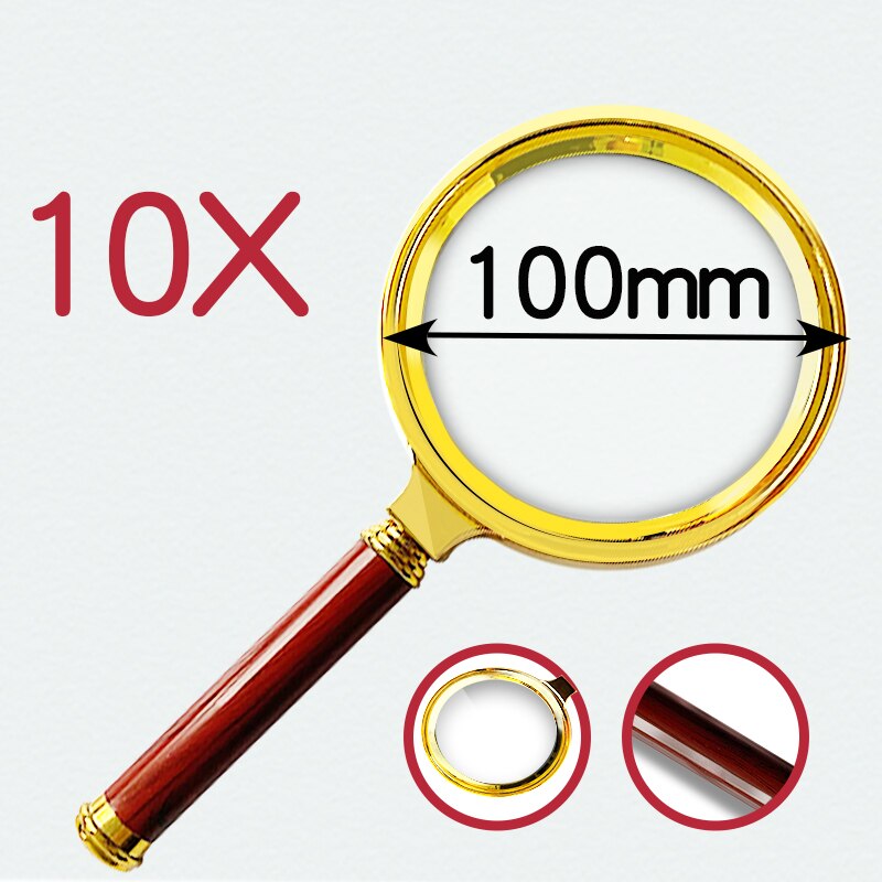 10X Magnifying Glass with Light for Reading Premium Handheld Magnifier with Light for Reading, Exploring, Inspection: mu bing 100mm