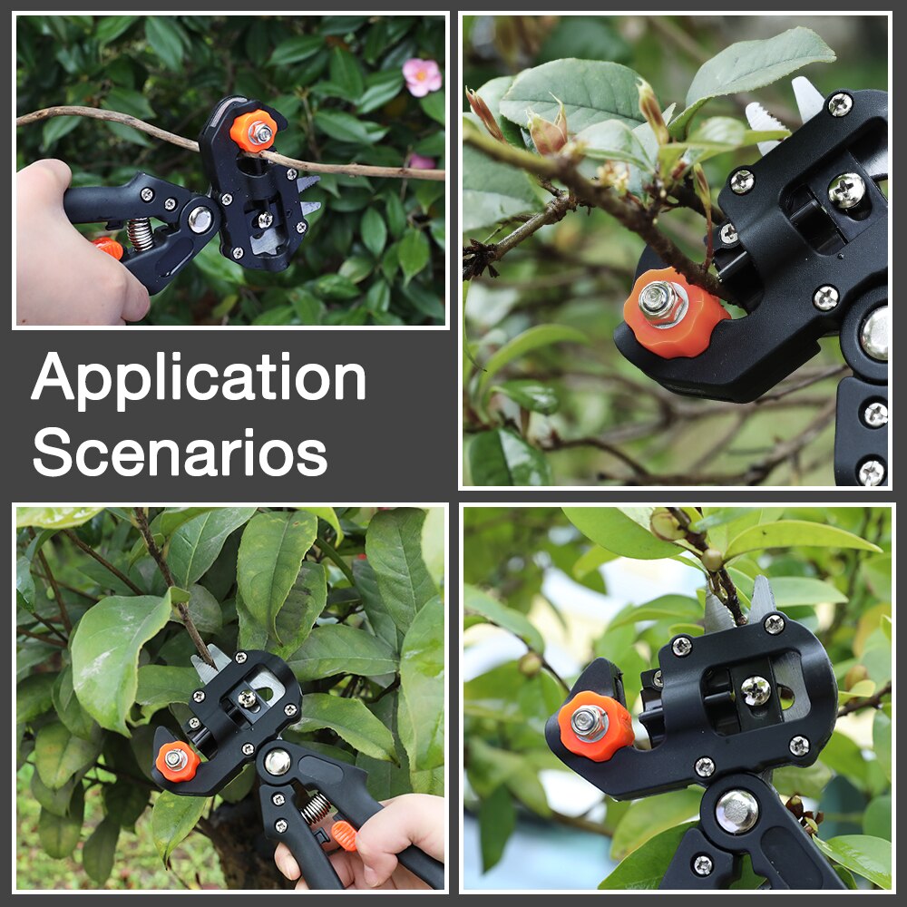 Valuemax conjunto alicate de enxertia podador para jardim secateur árvore de fruto jardim tesouras de poda ramo cortador ferramentas com 3 lâminas