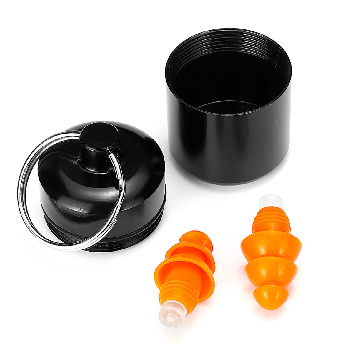 27db Soft Silicone Noise Cancelling Earplugs Swimming Diving Anti-Noise Ear Plug with Box for Sleeping Hearing Protection: Orange