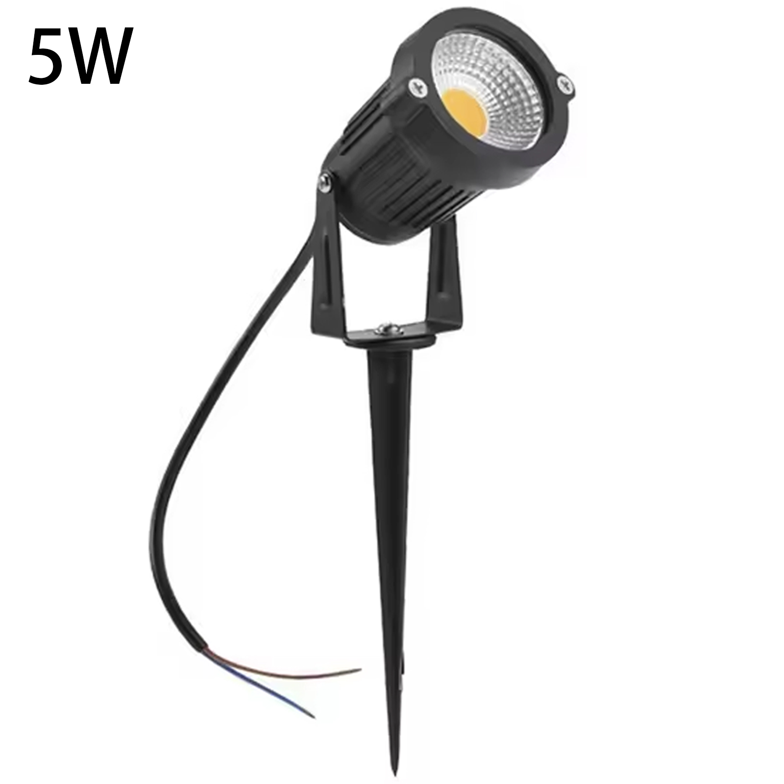 Led havebelysning 5w udendørs græsplænelampe vandtæt belysning havesti spotlights  ac85v-265v dc12v: Hvid / Blå / 5w