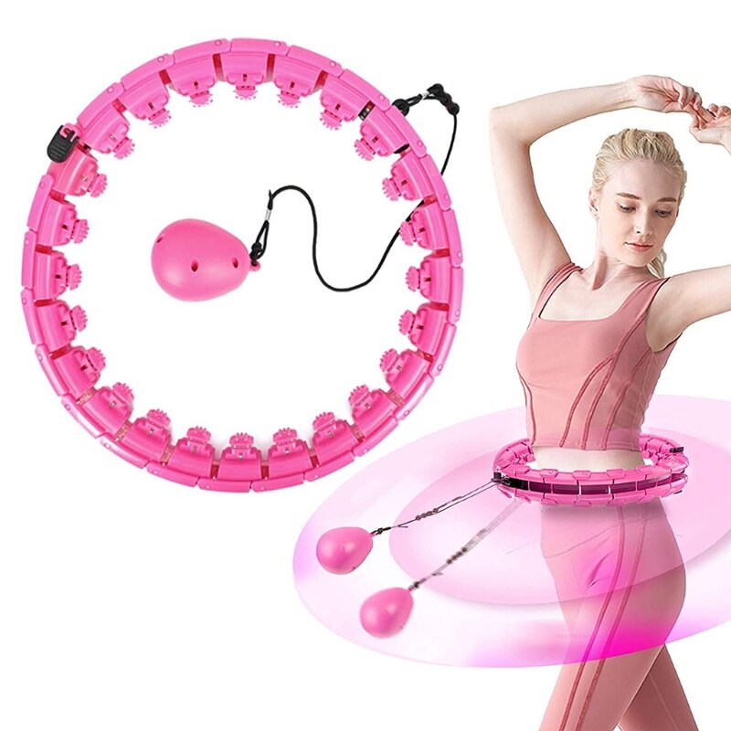 Weighted Smart Fitness for Adults and Kids Exercising, Adjustable Length 2 in 1 Abdomen Fitness Massage Non-Fall Fitness