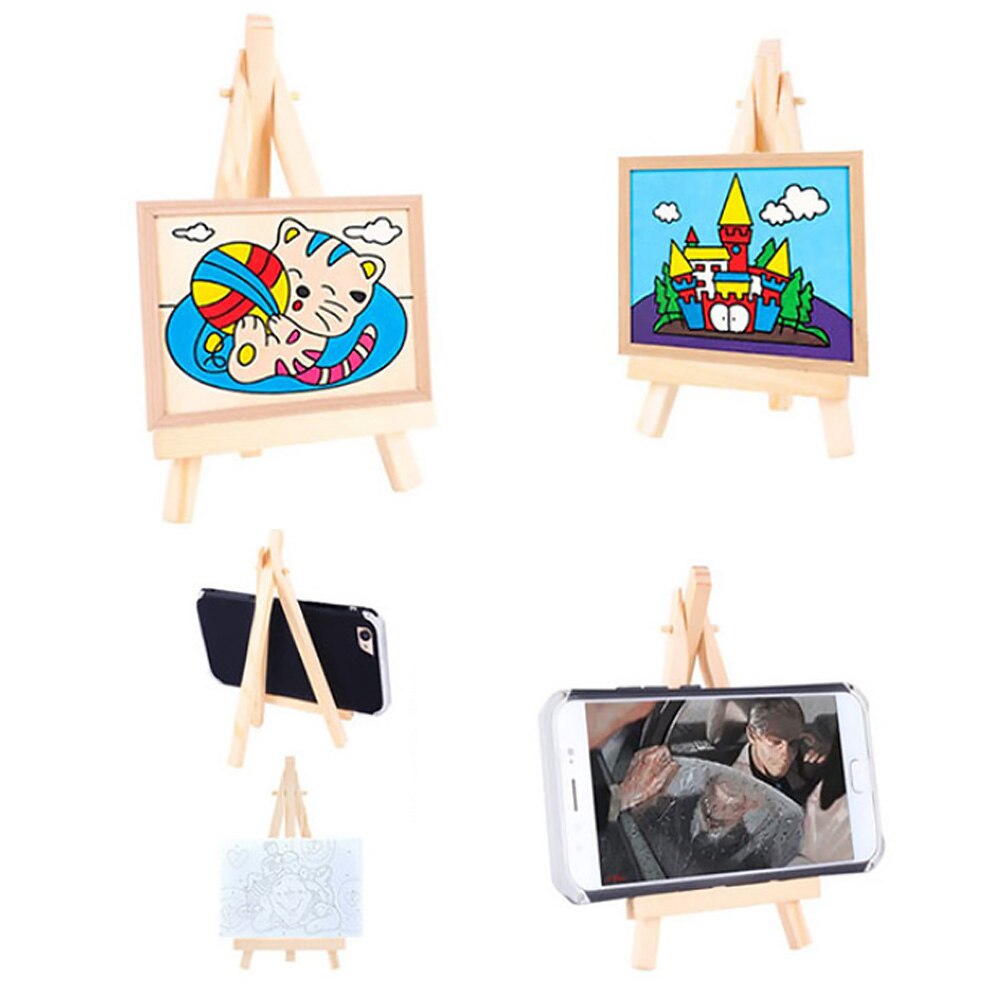 5pcs Portable Mini Wooden Easel Display Stand Tripod for Artist Painting Sketching DIY Arts Photo Cards Displaying