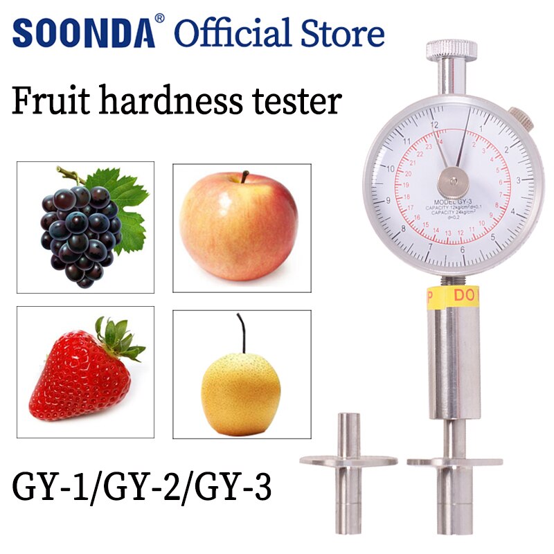Draagbare Pointer Fruit Hardheid Tester GY-3 Fruit Penetrometer Voor Appels Peren Druiven Sinaasappels GY-2 GY-1 Fruit Sclerometer
