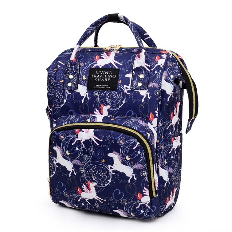 Sac à dos à couches pour maman, grande capacité, poussette, multifonction, imperméable, , voyage en plein air: Blue 2