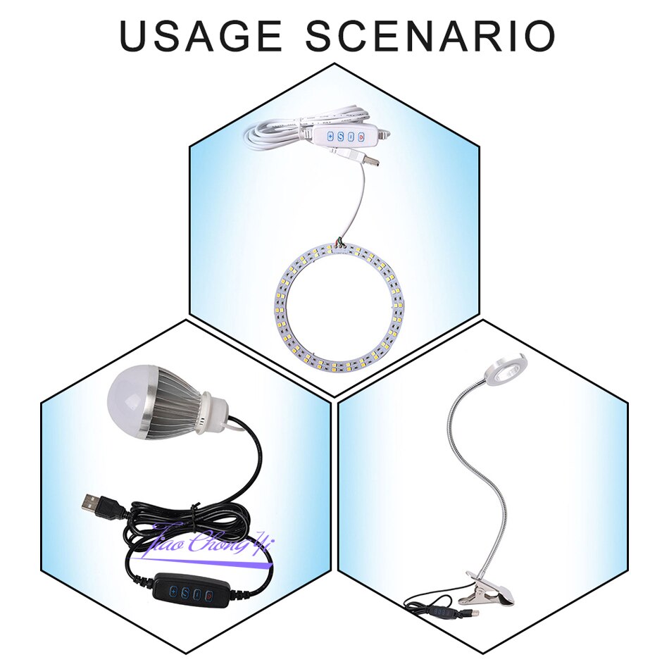 DC5V ściemniacz doprowadziło zasilania portu USB linii ściemniania dopasowywania kolorów kabel przedłużający z na wyłączony przełącznik dla żarówek doprowadziło,