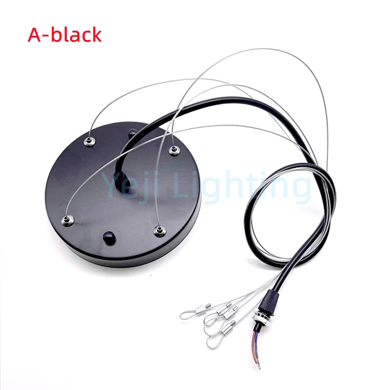 White Ceiling rose with steel wire Lamp Base Ceiling canopy steel cable wire Wire Rope Chandelier Retrofit Load-bearing Fittings: Beige / B15