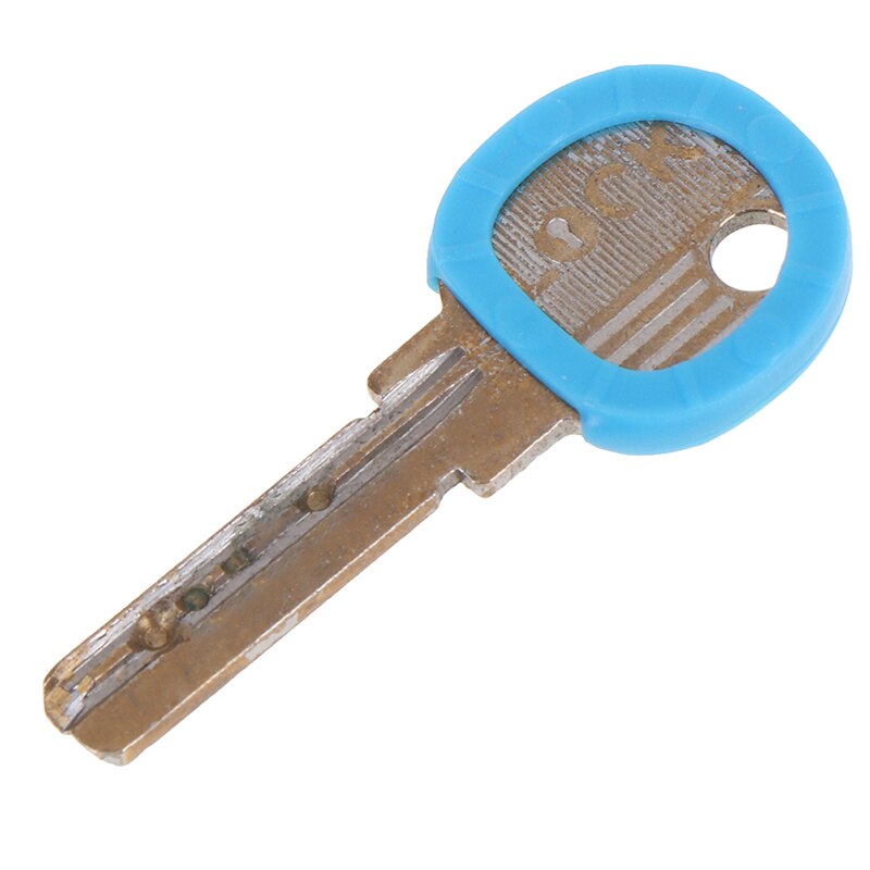 24 stk/parti flerfarvede tilfældige hule flerfarvede gummi softkey -låse nøgler cap key covers topper nøglering