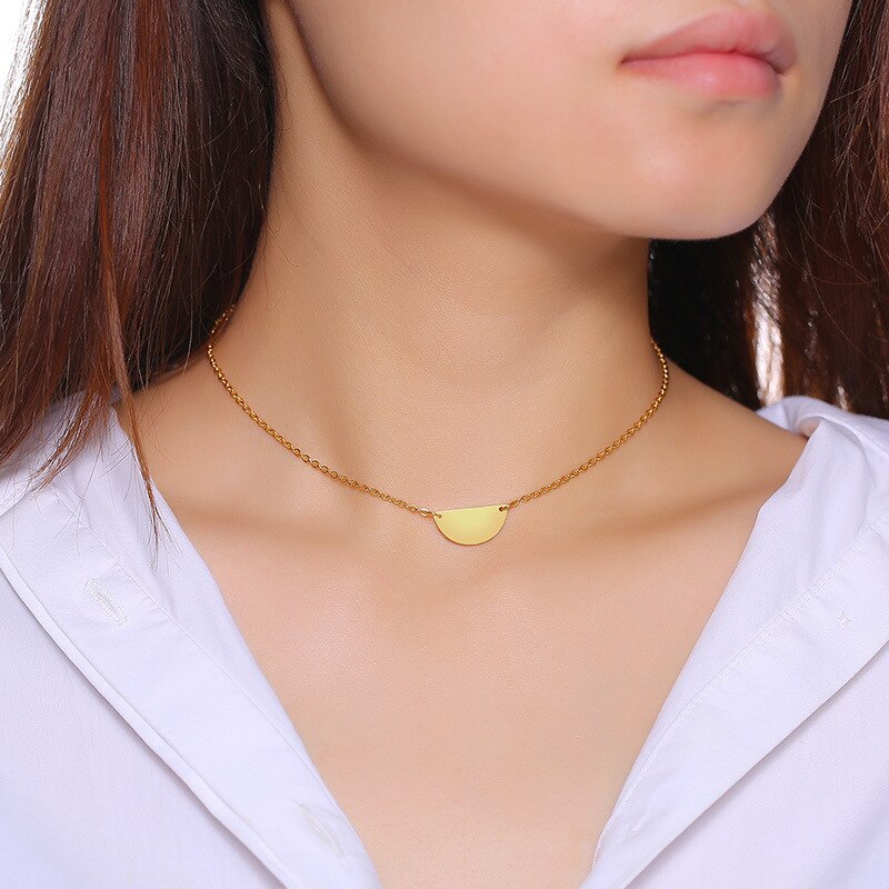 FNL Z27 stainless steel necklace popular lady 18mm U shape gold color lover women