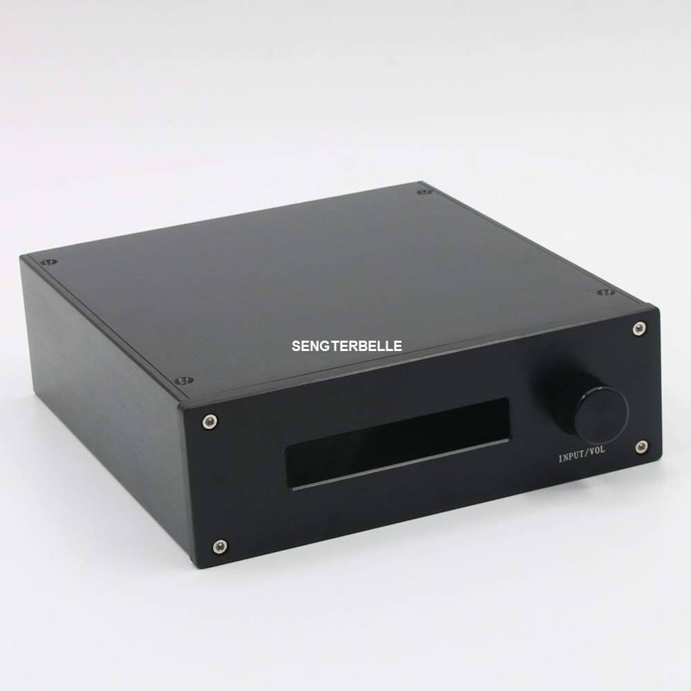Full Aluminum Preamplifier Chassis 2207 Black Preamp Box VFD Display 220x72x230MM