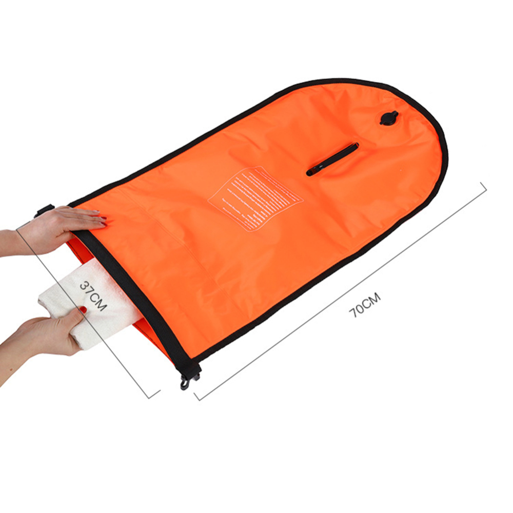 Oppblåsbar svømmepose flytepose vanntett nylon pvc tykk slitesterk oppbevaringspose livbøye bøye forhindrer drukning