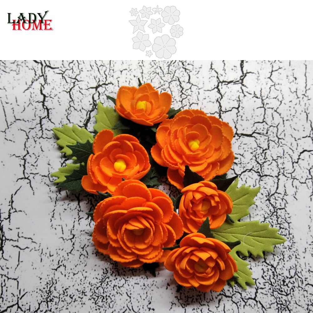 Spiralne kwiaty rękodzieło metalowe wykrawacze szablony Scrapbooking szablon karty albumu na zdjęcia tłoczenie papieru DIY umiera foremki robić wycinania 2020