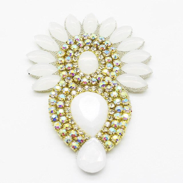 2Pcs60*90Mm Prachtige Steentjes Decal Decoratie, Kleding Naaien Decoratie, Ambacht Decoratie, Partij Decoratie: 1