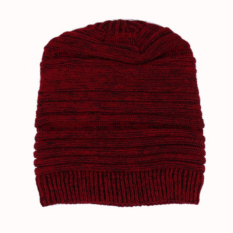 Bonnet tricoté pour homme, style Hip Hop, unisexe, couleur unie, décontracté, automne hiver: red