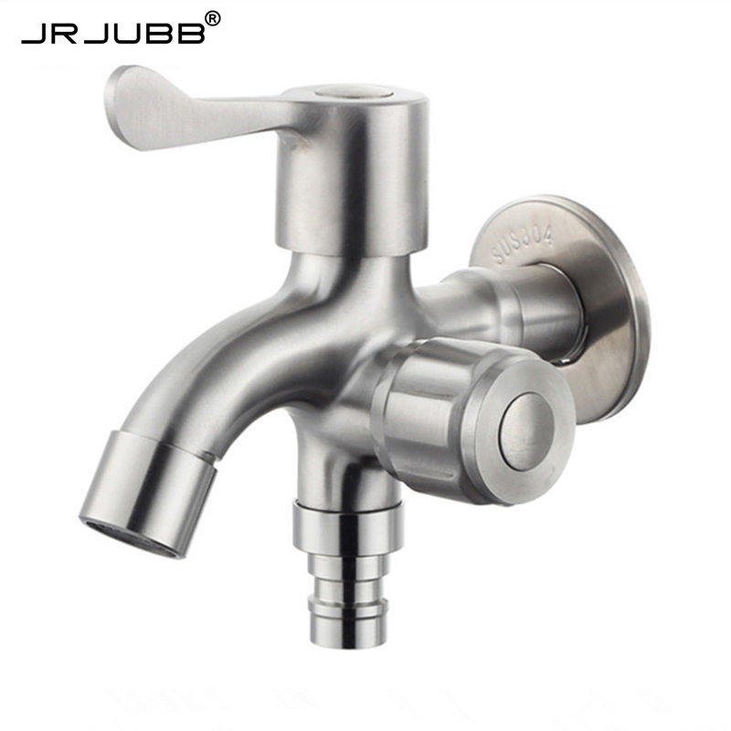 304 stainless steel double spouts Washing Machine Faucet Laundry Mop Pool Tap Dual Handles washing machine taps