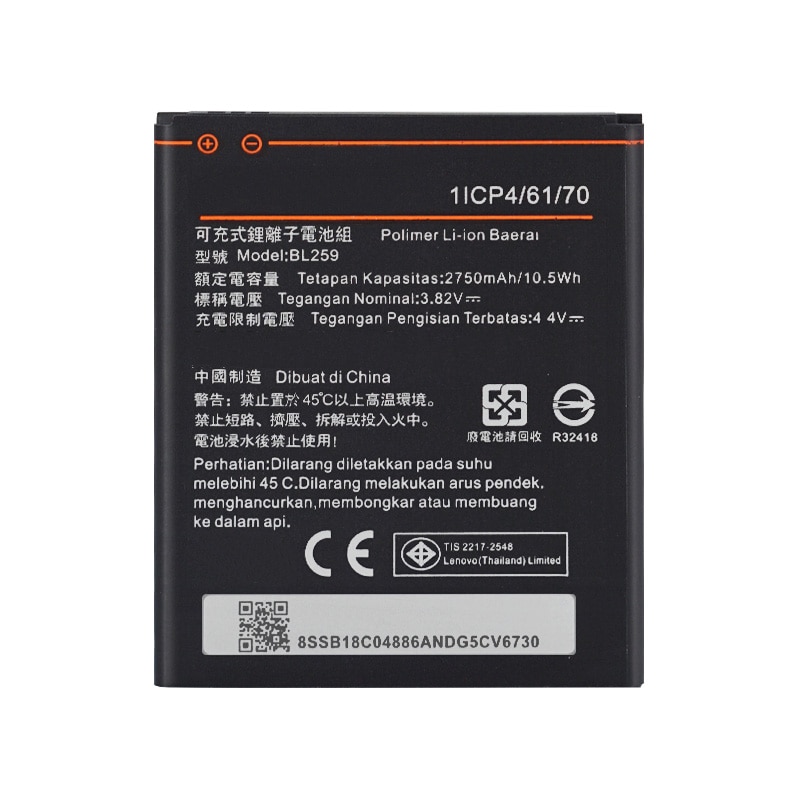 Original 2750mAh BL259 For Lenovo Lemon 3 3S K32C30 K32c36 Vibe K5 / K5 Plus / A6020a40 A6020 a40 A 6020a40 Battery
