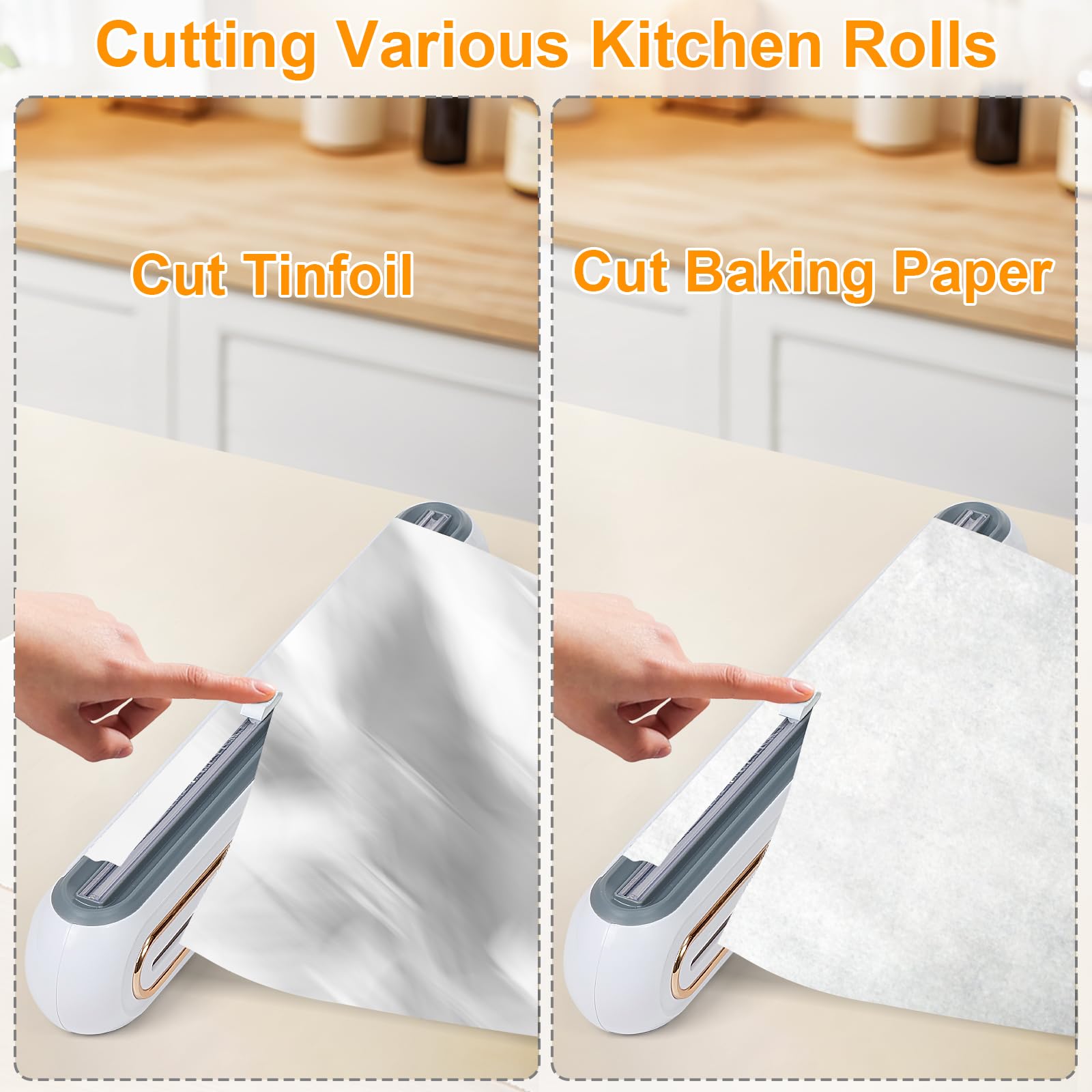 Magnetischer nachfüllbarer Kunststoffwickelspender mit Cutter Zinn Aluminiumfolie Spender Cutter Film Wachspapier Spender Küchenwerkzeug