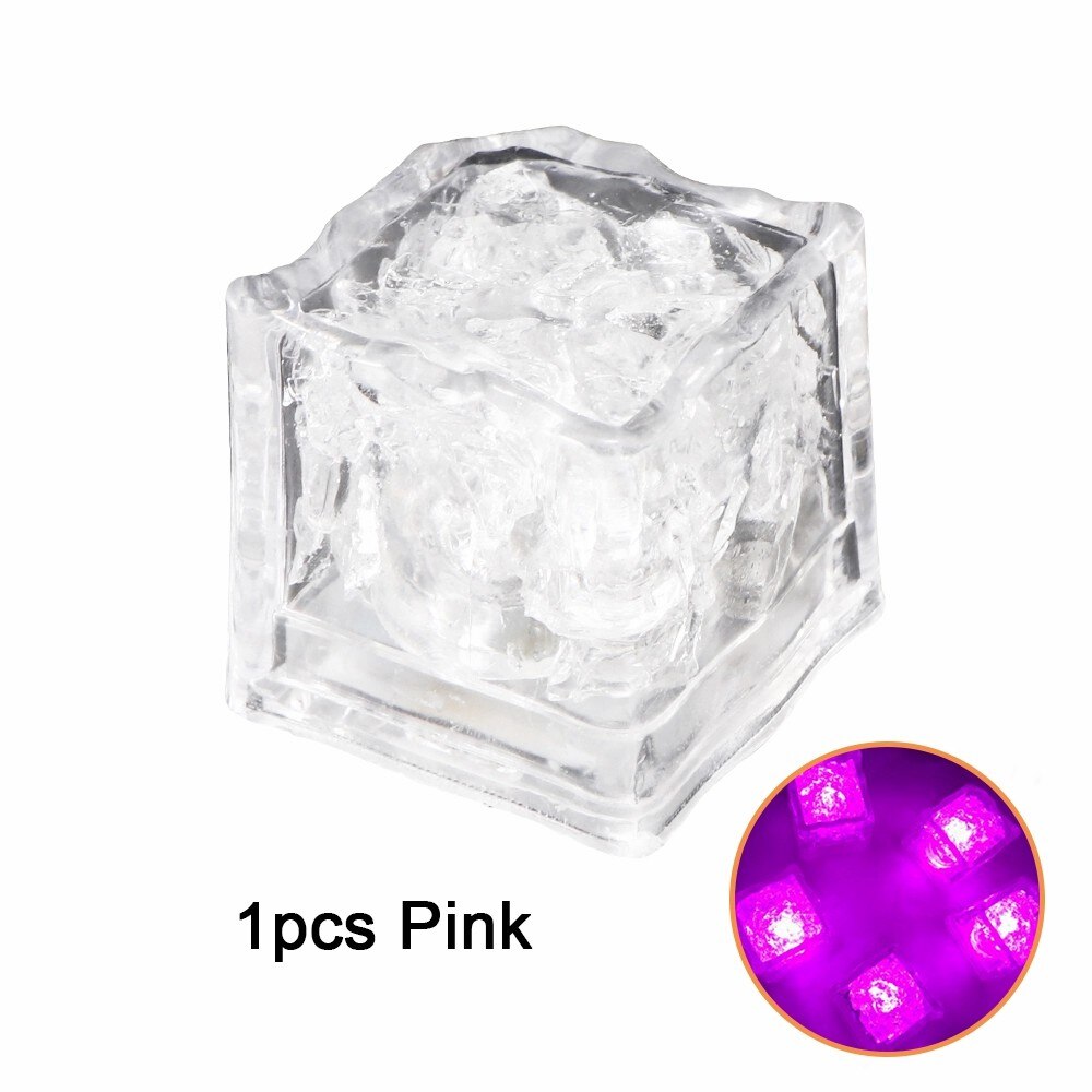 Boule de glace lumineuse néon, 1 pièce, pour fête, Festival, mariage, noël, Bar, verre à vin, fournitures de décoration: Rose
