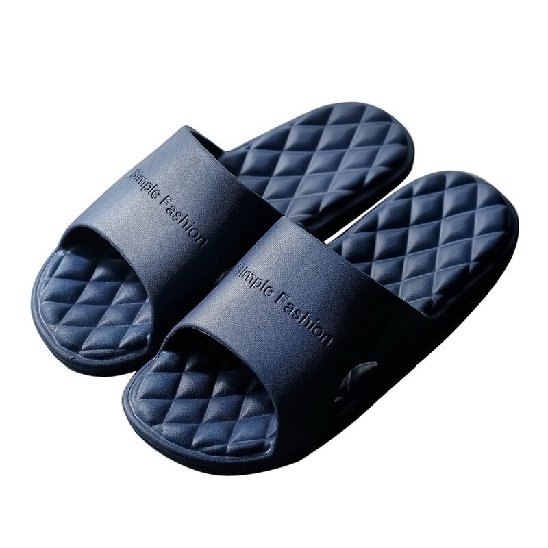Badkamer Douche Slippers Voor Vrouwen Zomer Zachte Zool Strand Casual Schoenen Vrouwelijke Indoor Huis Zwembad Slipper: navy / 42-43(suggest 41-42)