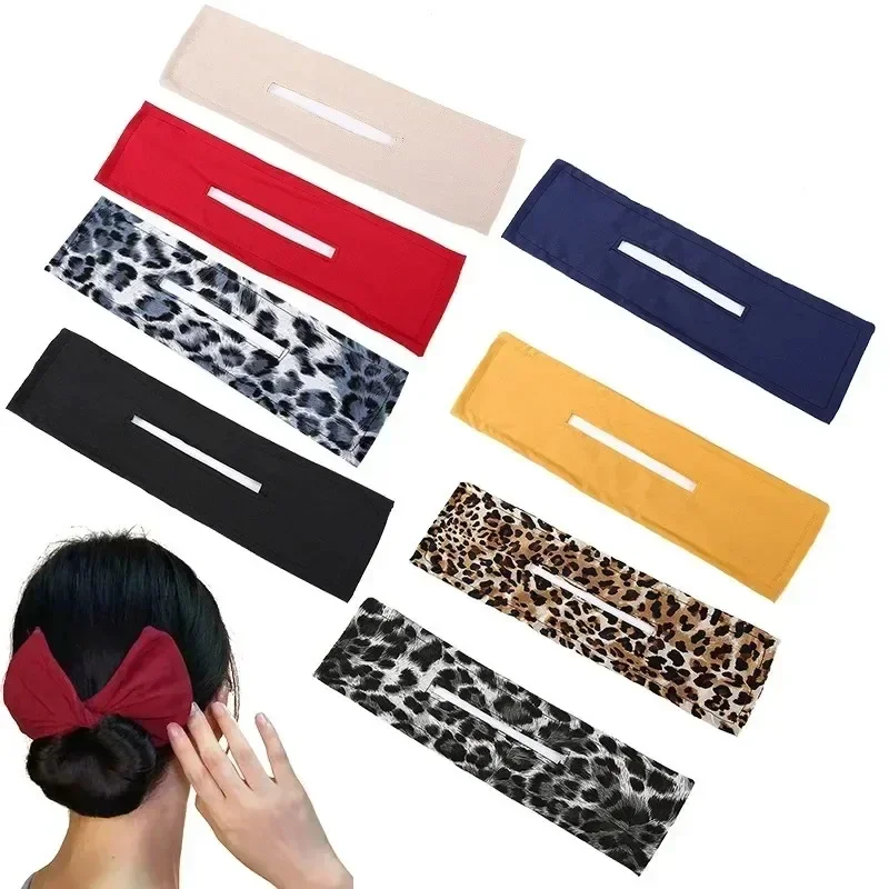 Diadema con rodillo para mujer, rizador de pelo, Donut, moño, lazo, Orejas de conejo, anillo mágico para peinado, accesorios, herramienta de horquilla perezosa retorcida
