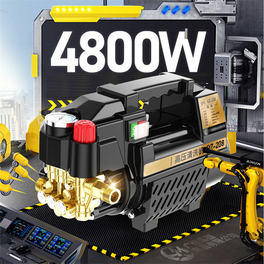 High Power 4800W Hause Auto Waschen Maschine Hochdruck 220V Kleine Tragbare Reinigung Maschine Auto Waschmaschine Wasser Pistole wasserpumpe