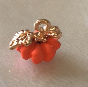 10 Stks/partij 3D Pompoen Halloween Charms Sieraden Earring Diy Maken Charms: golden orange