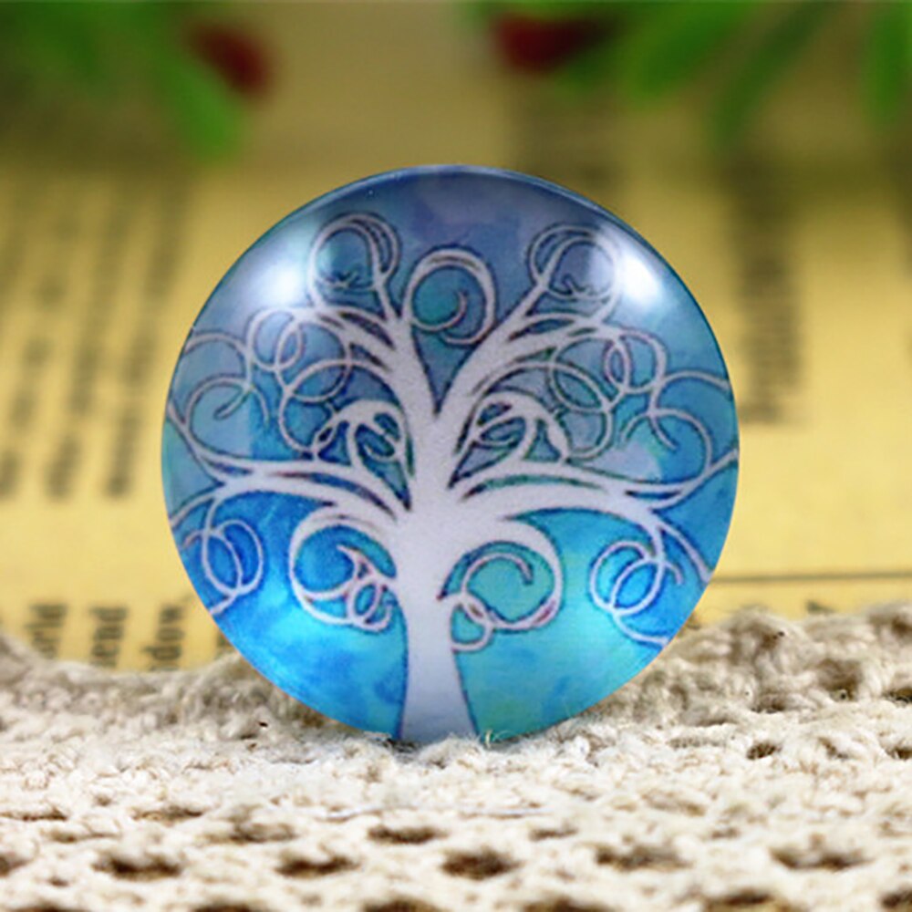 5 stuks/lot 25mm handgemaakte fotoglas cabochons (boomserie): F6-08