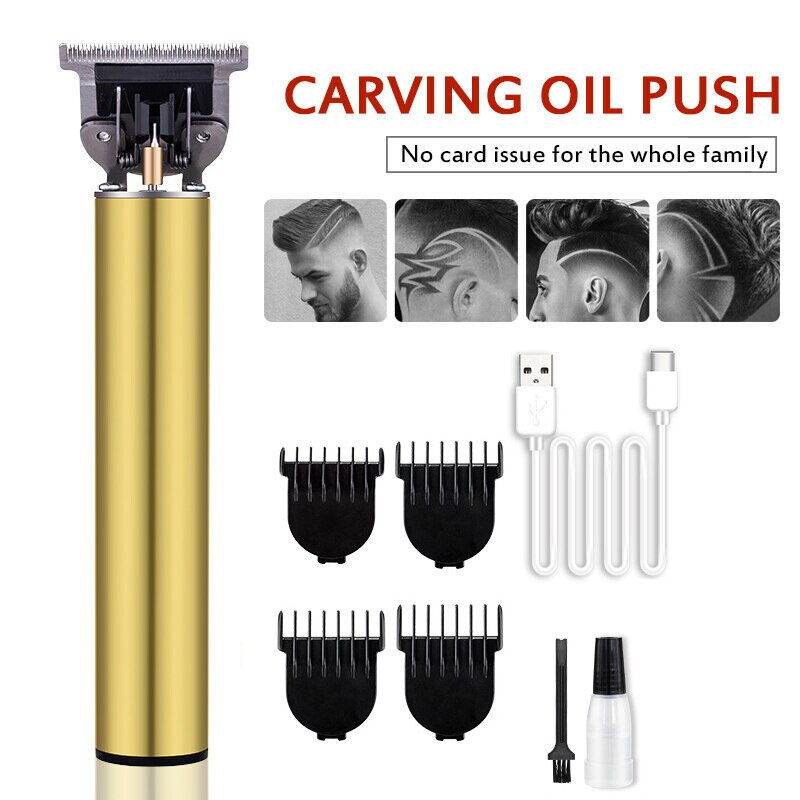 Electric Pro T-Outliner Cordless Trimmer Wireless Portable Hair Clipper Oil Head Clipper