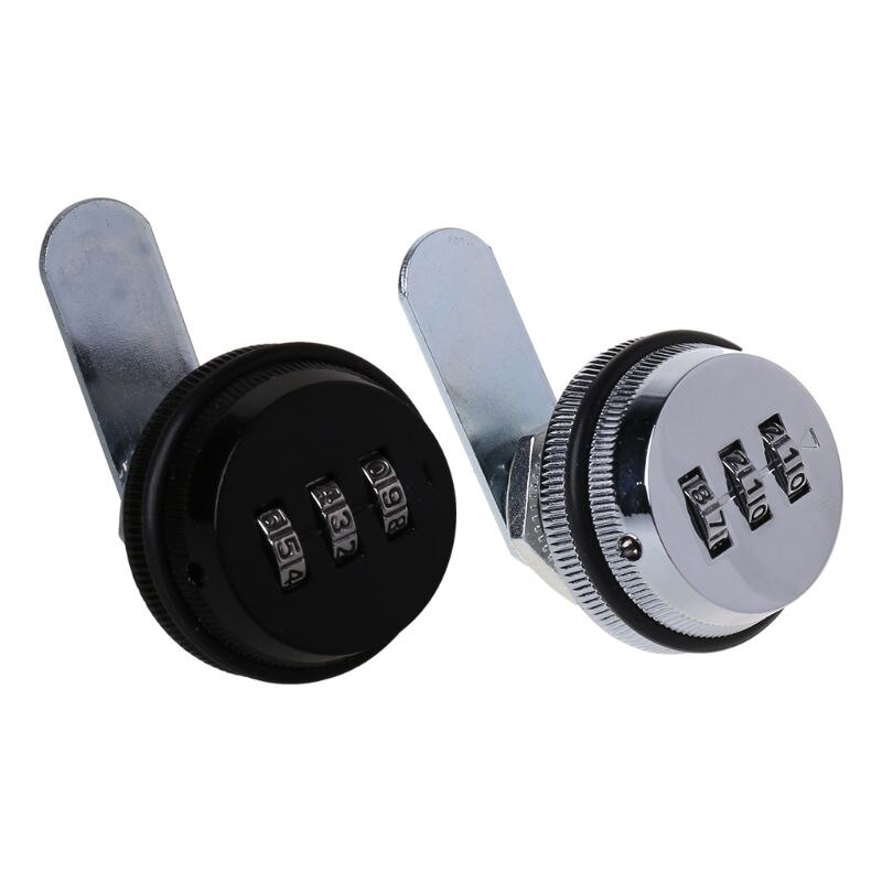 3-Digit Combination Mailbox Lock 7/8" Rotary Tongue Cam Lock for Cabinet Drawer